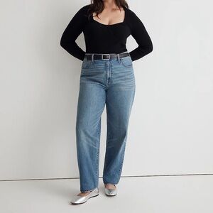 Madewell Baggy Straight Jeans Letica Wash NWT High Rise Rigid Denim